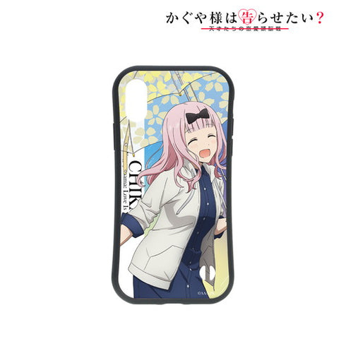 『かぐや様は告らせたい?~天才たちの恋愛頭脳戦~』描き下ろしイラスト 藤原千花 雨の日のお出かけver. 耐衝撃グリップ iPhoneケース